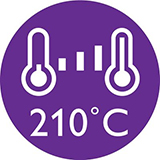 Temperatura profesionala de 210°C