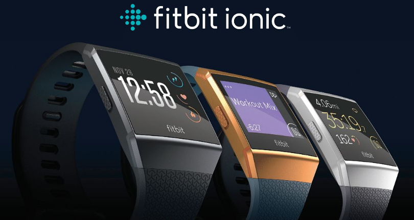 Smartwatch Fitbit Ionic, Curea Ink Blue-Ice Gray, Silver Gray