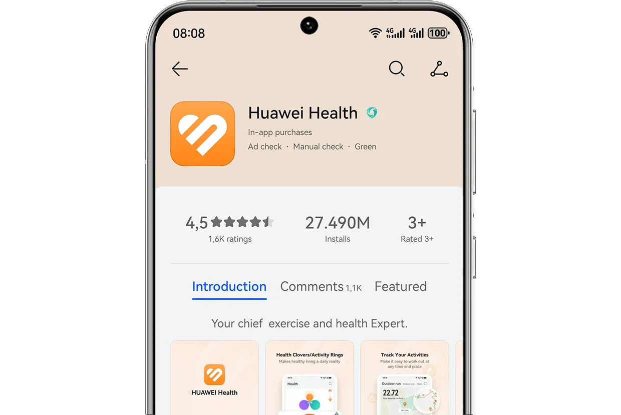 Imperechere folosind aplicatia HUAWEI Health